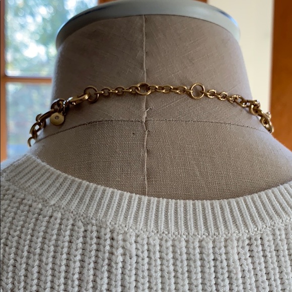 J. Crew Tortoise Shell Enamel Loop Necklace - Picture 3 of 12